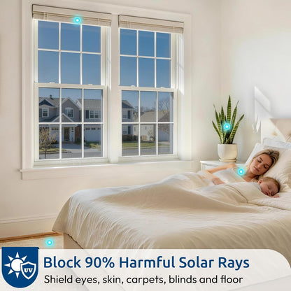 Window Privacy Film One Way, 17.5" X 118.1", Silver