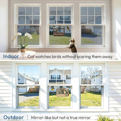 Window Privacy Film One Way, 17.5" X 118.1", Silver