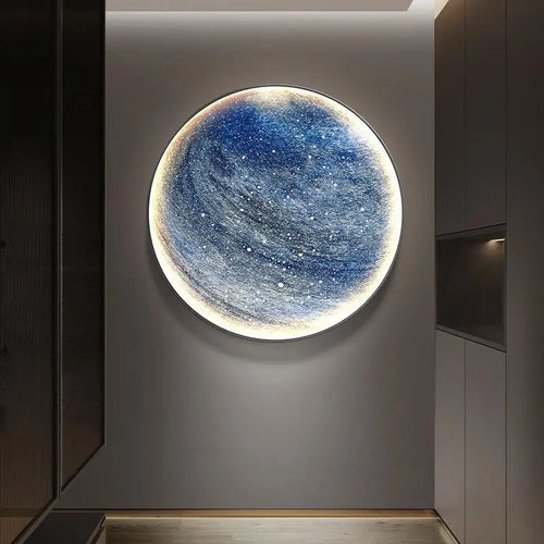 Circular Moon Wall Light — Modern LED Sconce