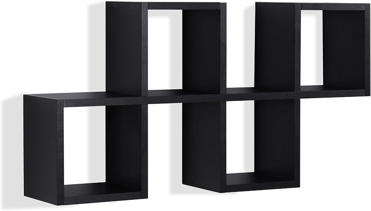. Cubby Chessboard Wall Shelf – Black