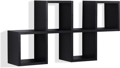 . Cubby Chessboard Wall Shelf – Black
